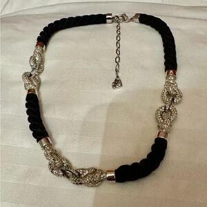 Swarovski Elegant Black and Silver Necklace